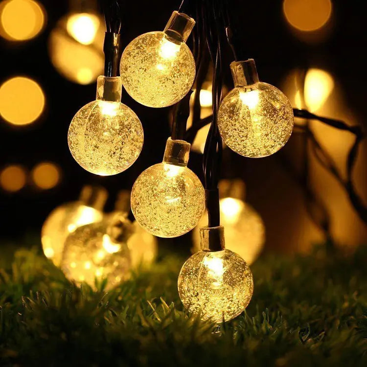 Outdoor LED Solar Ball String Lights for Garden Decor